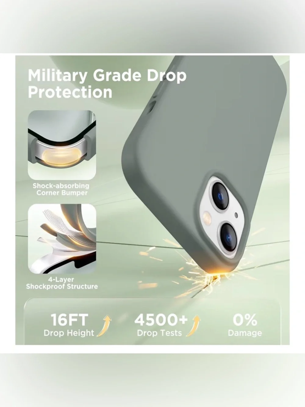 Sage Green iPhone 15 Case